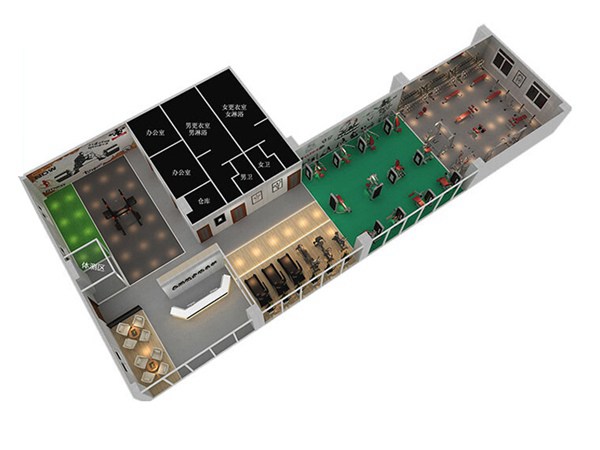 800平方健身房配置方案-广西球王会体育健身器材有限公司