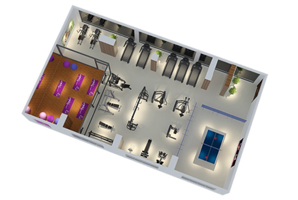 120平方健身房配置方案-广西球王会体育健身器材有限公司