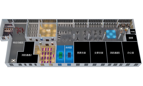 2000平方健身房配置方案-广西球王会体育健身器材有限公司