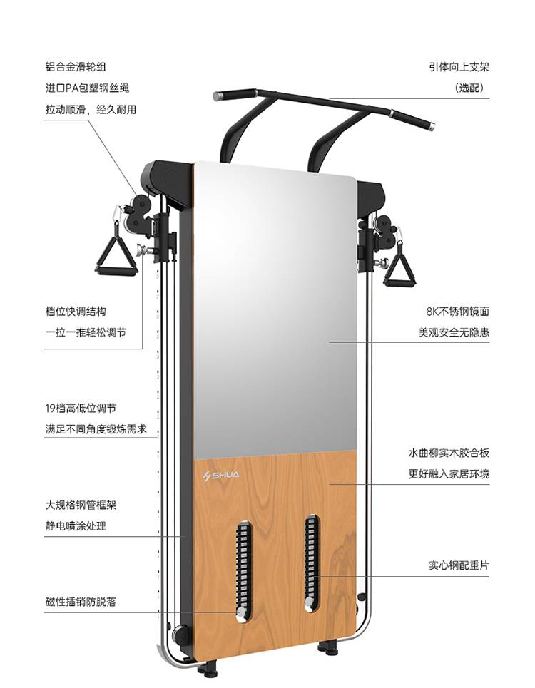 SH-G699 壁挂式拉绳训练器-广西球王会体育健身器材有限公司